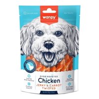 Wanpy Chicken Jerky & Carrot Sticks Dog 100 Gr