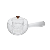Bothyi - Tetera De Cristal Con Infusor 450Ml Fácil De Limpiar Para Cocinas De Viaje Mango De Cristal