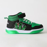 Zapatilla Caña Alta Niño Luces Tnt Verde Minecraft