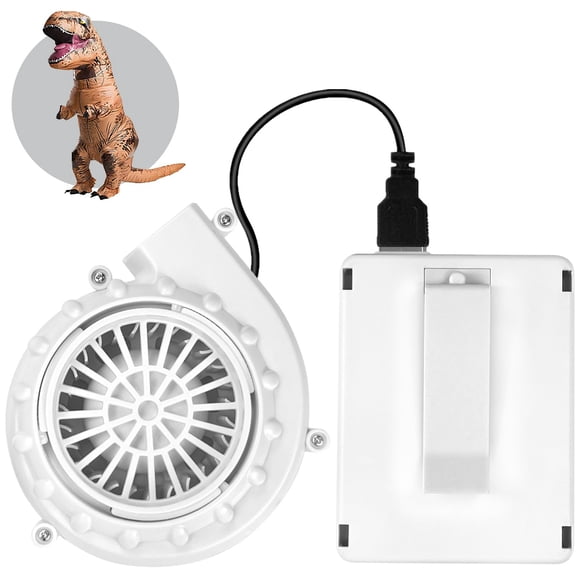 Disfraz inflable Mini Blower Fan Wittocs, blanco, para dinosaurio