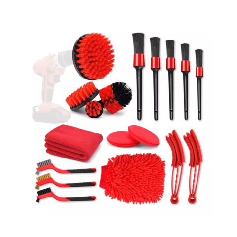 Importclick - Kit Limpieza 18 Piezas Automóvil Multiuso Interior Exterior