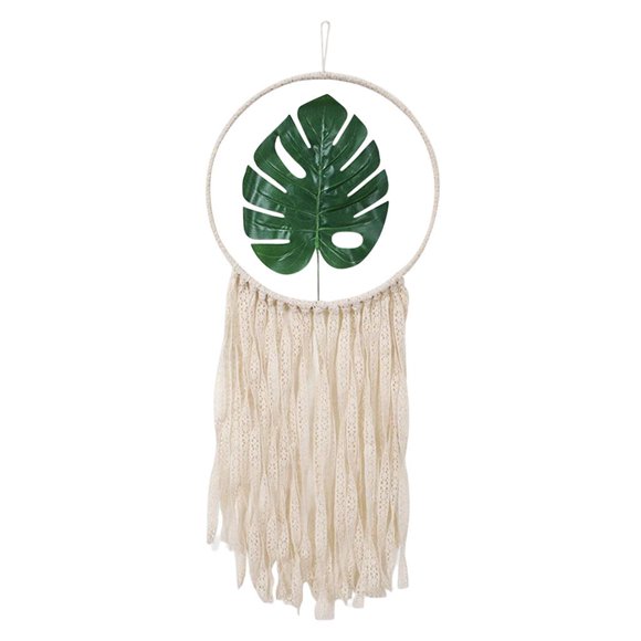 Macrame Dream Catche Colgante De Pared Borlas Bohemias Hotel Decor Monstera
