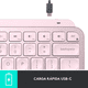 thumbnail image 3 of Teclado Logitech MX Keys Mini bluetooth rosado español, 3 of 3