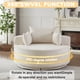 thumbnail image 2 of 55''L Chenille Foam Single Swivel Chair, Fluffy Modern Sleeper, 360 Degree Swivel Chair for Living Room, Bedroom, Lounge and Projection Room, 2 of 3