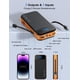 thumbnail image 4 of Cargador portátil Power Bank LENGSUM 32000 mAh con cables naranja, 4 of 8