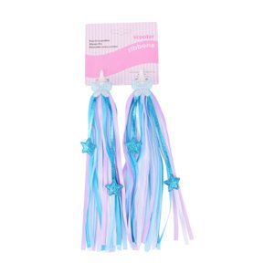Ioensy - 2 Borlas De Colores Para Bicicletas Infantiles, Cinta Azul Para Empuñaduras De Bicicleta.