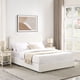 thumbnail image 2 of Liv Patented 2-Drawers Storage Bed Queen Size Ivory Boucle Upholstered Platform Bed, Curved Stitched Tufted Headboard, Wooden Slat Mattress Support, No Box Spring Needed, 2 of 3