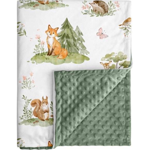 Fleece Baby Blankets for Girls Boys, Infant Toddler Blanket