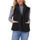 thumbnail image 1 of INSPIRE CHIC Chaleco Acolchado para Mujer con Cremallera, Chaquetas Acolchadas con Solapa, Mangas Cortas, Chaleco Ligero, Abrigo Cálido L Negro, 1 of 6