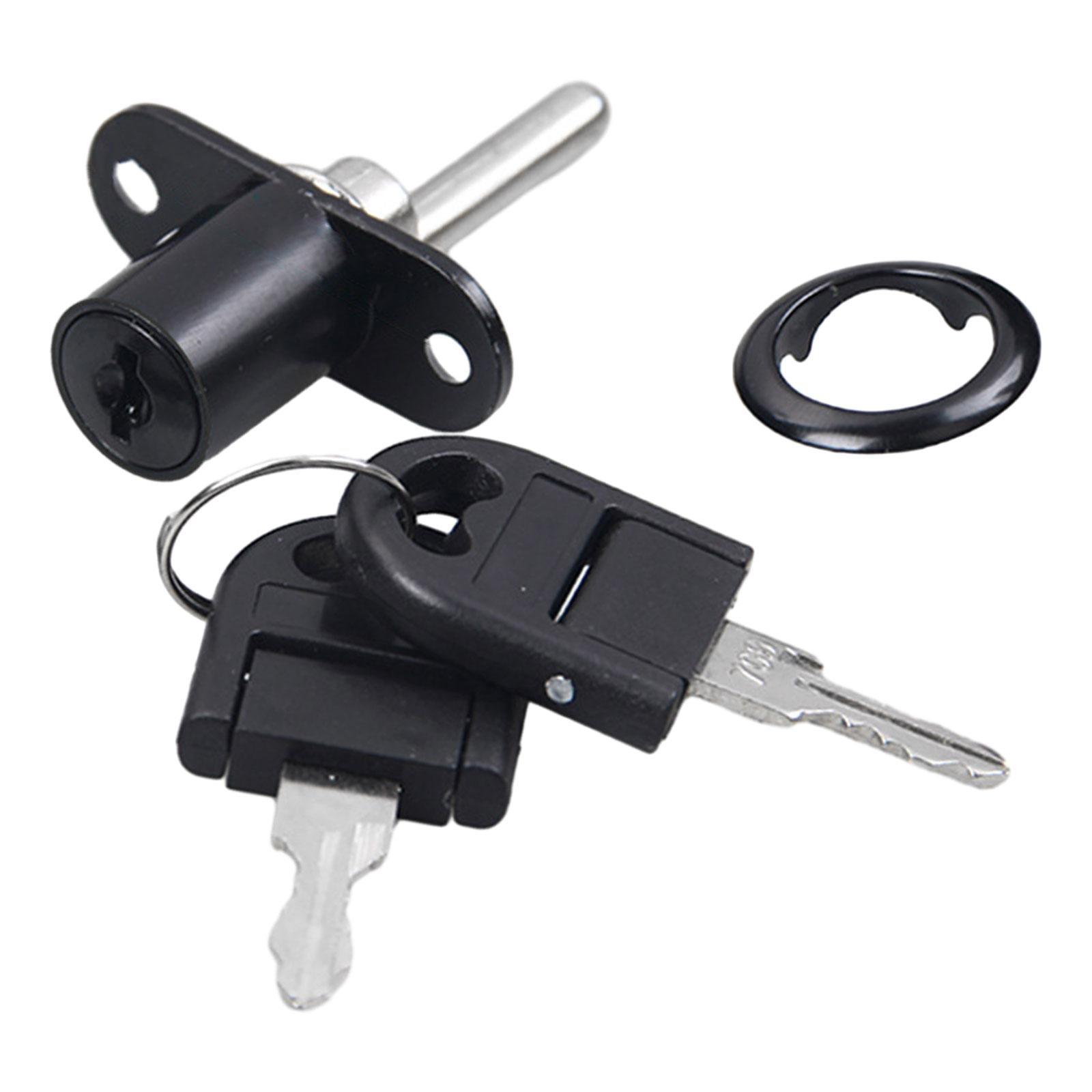 Bothyi - Cerradura De Émbolo De Empuje Para Gabinete, Cerradura De Émbolo Para Puerta Corredera, Escritorio, 16mm, Negro