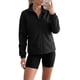 thumbnail image 1 of Chaqueta de Lluvia Ligera para Mujer INSPIRE CHIC con Cuello Alto para Ciclismo, Senderismo, Running, Impermeable, Cortavientos, M Negro, 1 of 6