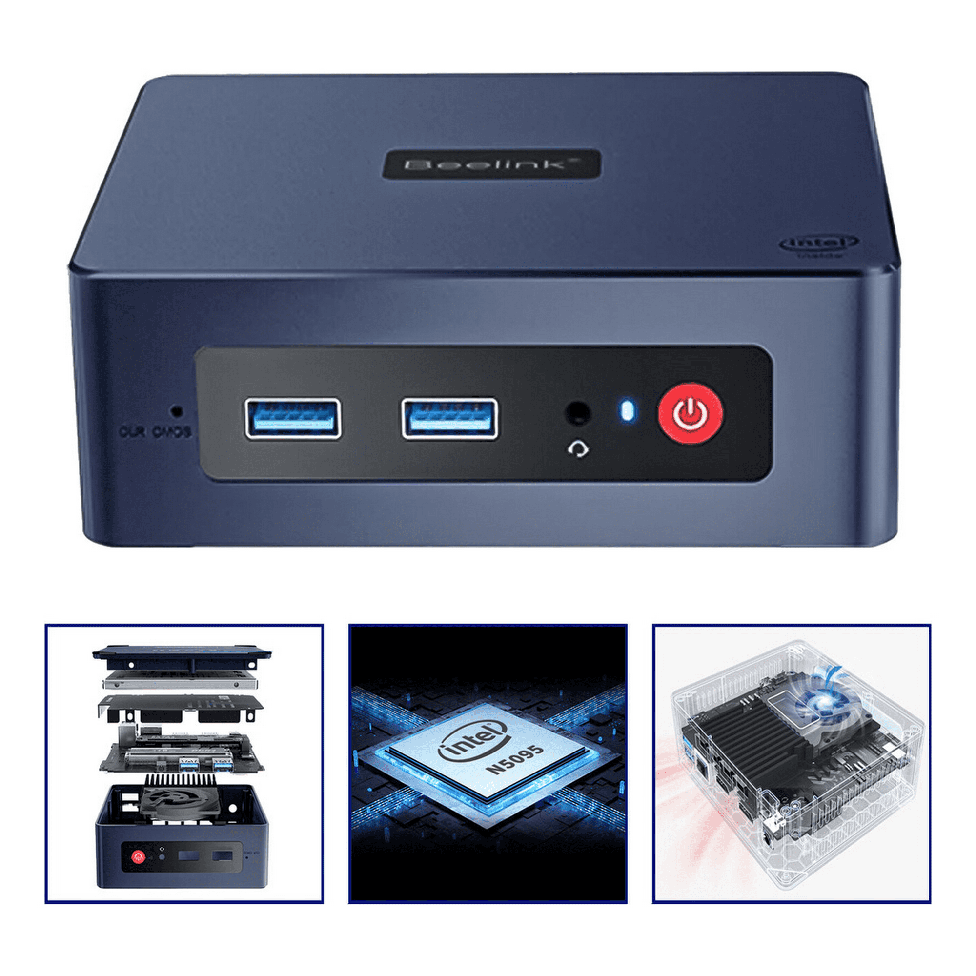Genérico - Mini Pc Beelink Mini S 8gb 256gb Win 11 Intel Celeron N5095
