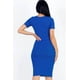 thumbnail image 2 of Vestido Midi Ajustado De Canalé Azul, 2 of 5