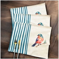 Wyj Hogar - Set 6 Individuales 35X45 De Lino Tela Repelente Al Agua Y Antimanchas Mod06