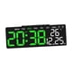 thumbnail image 1 of Reloj Despertador Digital Decoración Del Hogar Reloj Digital Led Para Sobremesa Estante De Baño Carcasa Negra Pantalla Verde, 1 of 3