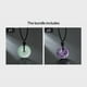 thumbnail image 1 of Handmade Braided Necklace with Natural Stone Peace Buckle - Adjustable and Stylish, 1 of 5