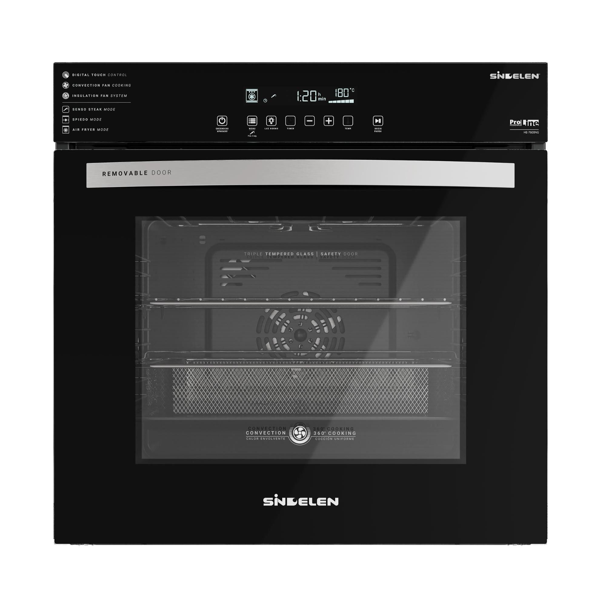 Sindelen - Horno Empotrable Airfryer 73 Litros Digital He-7600ng