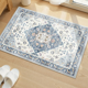 thumbnail image 2 of Tapetes Suaves de Área 2X3 Lavables Antideslizantes Boho Pequeñas para Piso y Entrada para Sala de Estar Dormitorio, Tapete de Estilo Vintage Estilo Granja para Cocina Azul Marino y Azul Acero, 2 of 7
