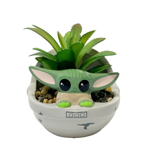 Mini planta suculenta decorativa RALME Mandalorian Baby Yoda