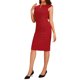 thumbnail image 4 of INSPIRE CHIC Vestido de Tubo para Mujer Regreso a Clases Atuendo de Maestra Vestido Profesional de Oficina sin Mangas Rojo XL, 4 of 6