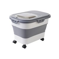 Ioensy - Contenedor De Almacenamiento De Comida Para Perros Y Gatos, Organizador A Prueba De Humedad, Contenedor De Almacenamiento De Arroz De 5Kg