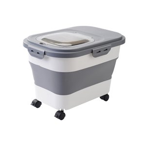 Ioensy - Contenedor De Almacenamiento De Comida Para Perros Y Gatos, Organizador A Prueba De Humedad, Contenedor De Almacenamiento De Arroz De 5Kg