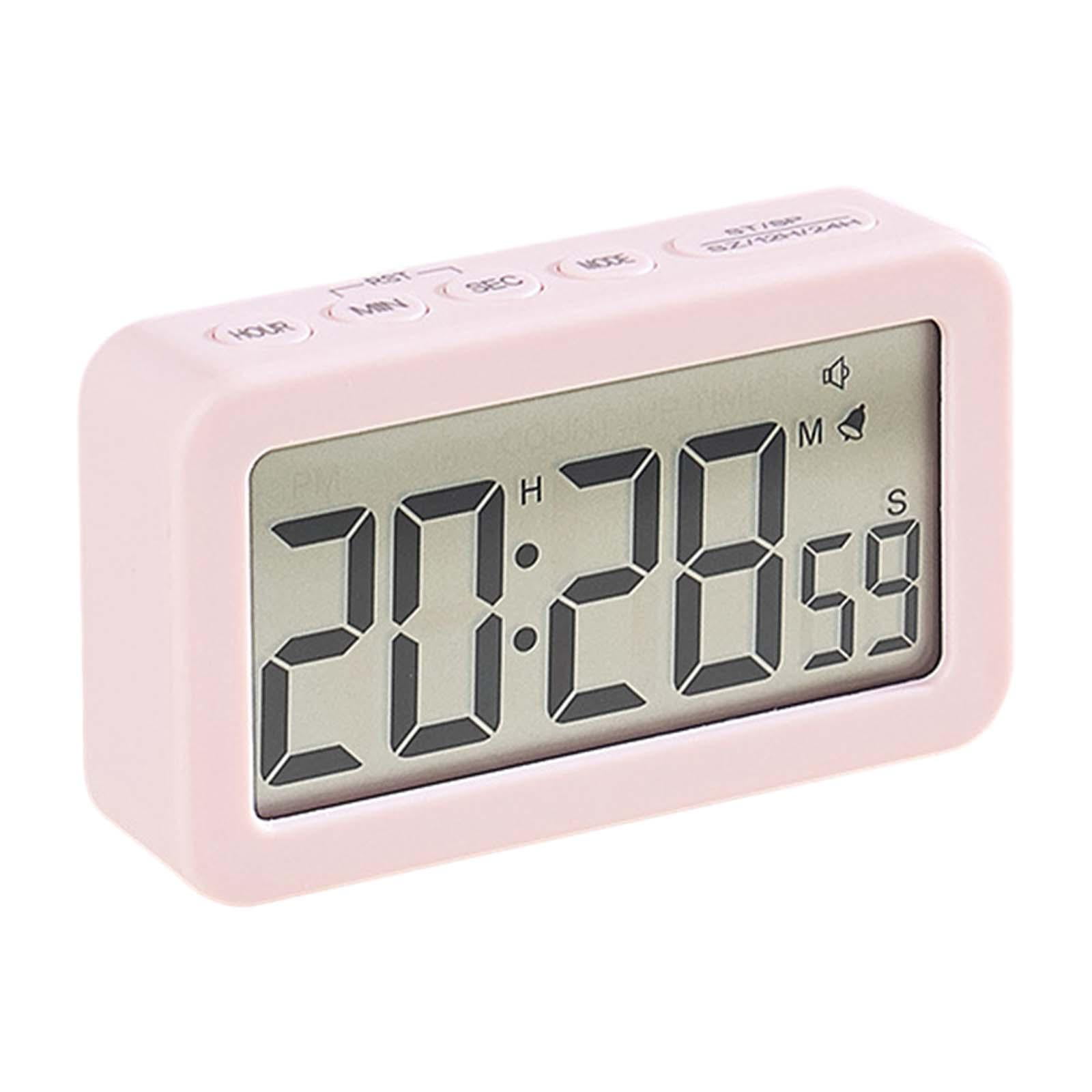 Bothyi - Reloj Digital Snooze Relojes De Escritorio De Fácil Operación Para Al Lado De La Decoración Del Hogar De La Oficina Rosa