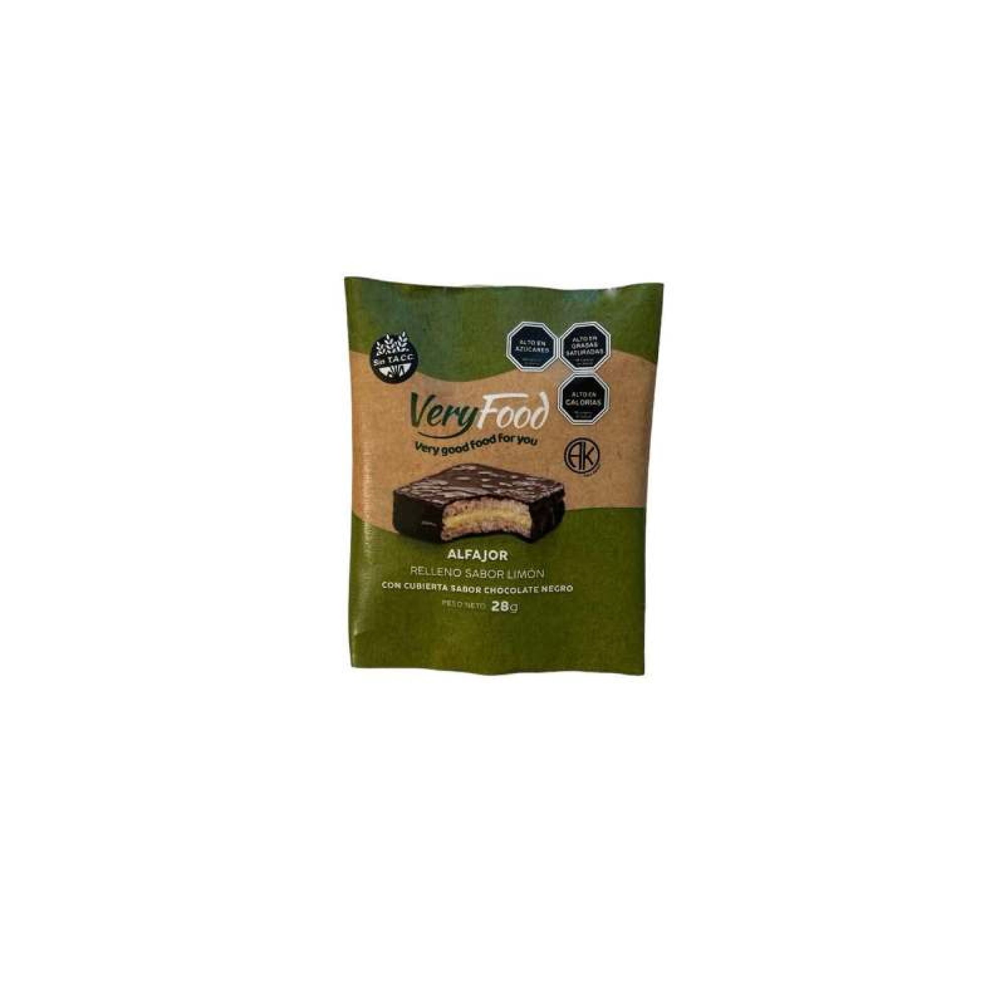 Alfajor Relleno Sabor Limón 28 g Very Food