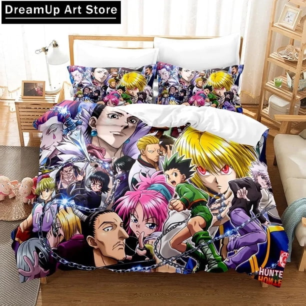 FashionHunter X Hunter Bedding Set Boys Girls Duvet Cover Pillowcase Bed Adult Bedroom