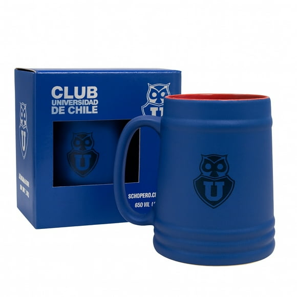 Shopero Cerámica U. de Chile 650 ml con Caja Oficial