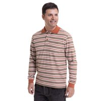 Kotting - Polera Piqué Listada Naranja Naranja 3Xl
