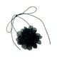 thumbnail image 2 of Collar Con Cordones De Flores Collar Elegante De Verano Para Bodas Fiestas Navideñas Negro, 2 of 5