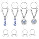 thumbnail image 2 of 8 Crystal Diamond Charm Anillo de acero inoxidable Clip no perforante en ajustable, 2 of 3