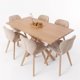 thumbnail image 4 of Comedor Mesa Greta Wood 160x90 + 6 Sillón Rubik Velvet Beige, 4 of 4