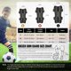 thumbnail image 2 of Espinilleras de fútbol Geekism Sport mejoradas para niños, negras, 2 of 7