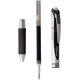 thumbnail image 3 of Bolígrafos de tinta de gel líquido Pentel Energel Deluxe RTX de 0,7 mm, punta metálica, paquete de 5 bolígrafos negros con 3 recambios, 3 of 8
