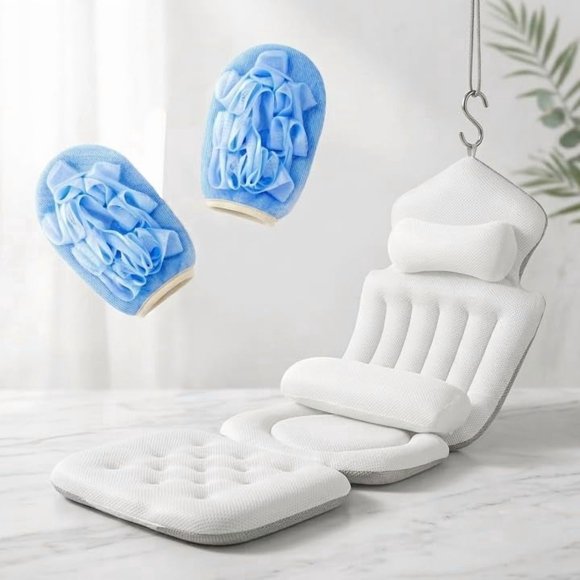 Almohada de Baño Shineforu 4D Malla de Aire Blanca – Soporte