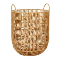 Bothyi - Cesta De Mimbre De Imitación, Cesto De Ropa Para Juguetes, Cesto De Ropa Para Cuarto De Niños, Dormitorio, Baño, 30X41Cm