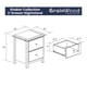 thumbnail image 5 of Mesa de noche Grain Wood Furniture estilo shaker de 2 cajones, nogal, 5 of 7