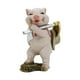 thumbnail image 3 of Estatuilla De Cerdo Estatua De Jardín Linda Escultura Fuera De La Habitación Del Cuarto De Niños Azada 10x6.5x5.5cm, 3 of 3