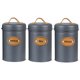 thumbnail image 1 of 3 Unids Almacenamiento Botes Duradera Nórdica Espacio Ahorro Para Botes De Cocina Gris, 1 of 5