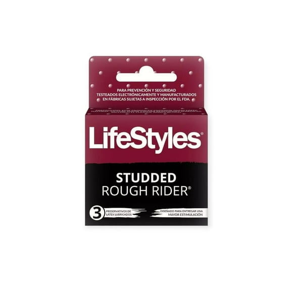 Preservativos Studded Rough Rider 3 Unidades -