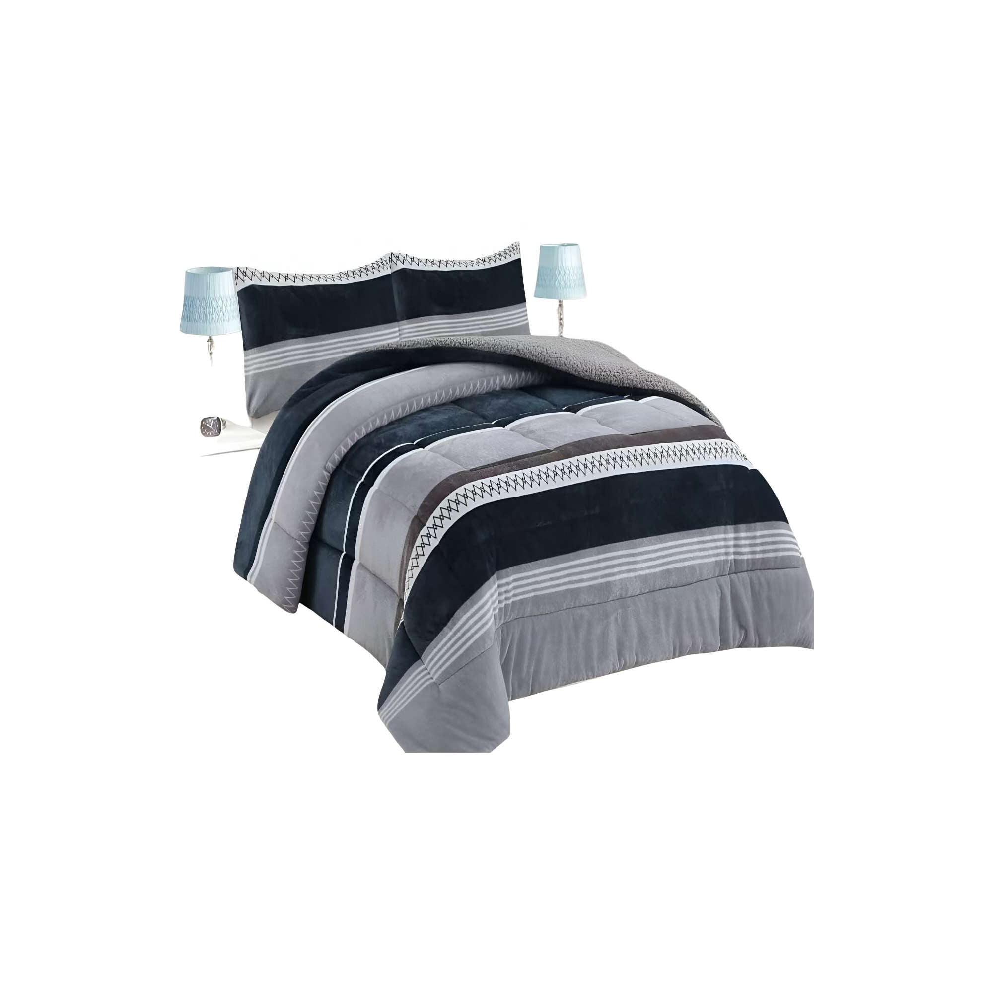 Genérico - Cobertor Sherpa 2 Plazas 230x250cm Multicolor B14