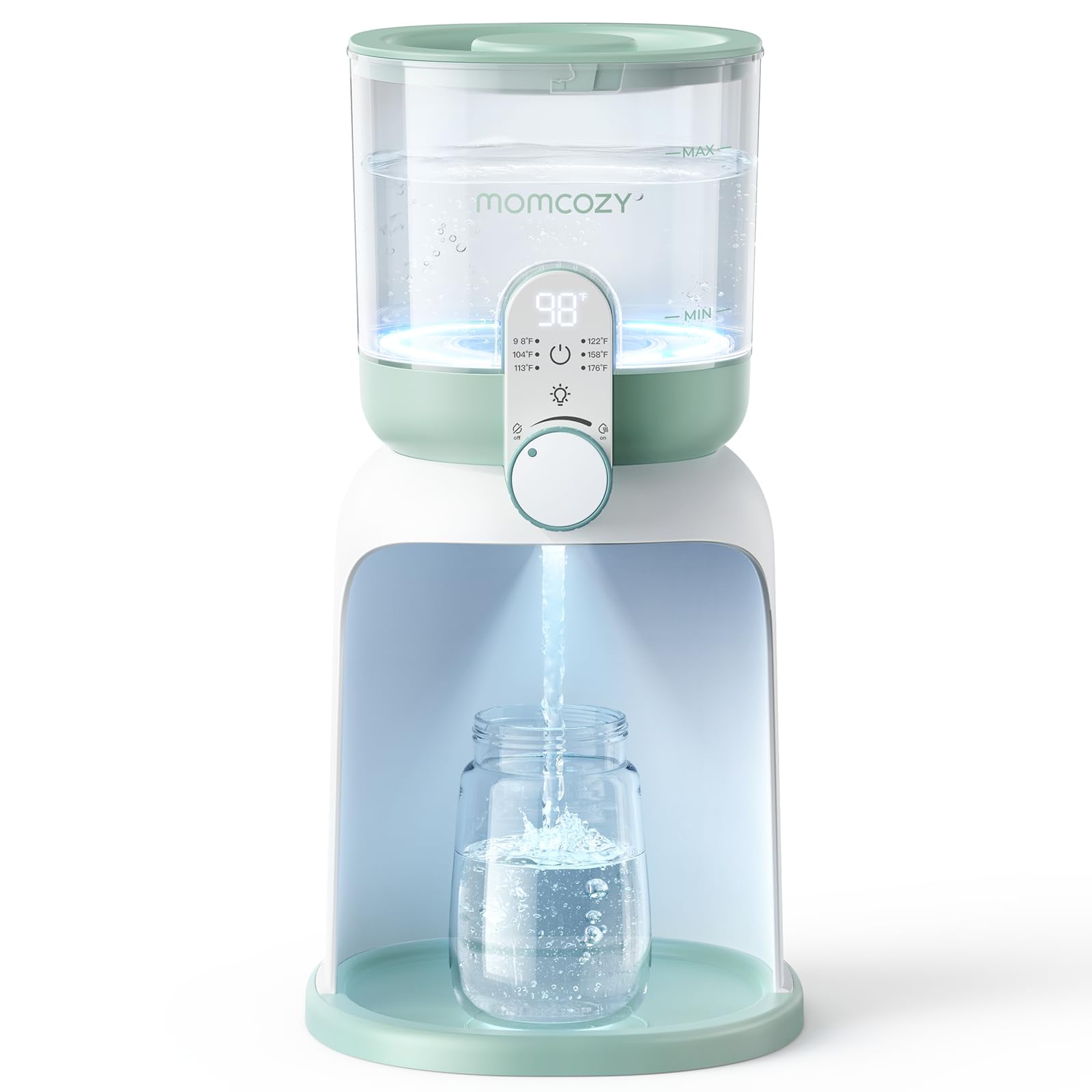 Calentador De Biberones Momcozy Doble Luz 1,7 L Con Dispensador De Fórmula