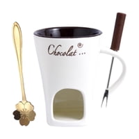 Bothyi - Taza Para Fondue De Chocolate Fundidor De Chocolate Hogar Aniversario Helado Taza Para Olla Caliente Blanco