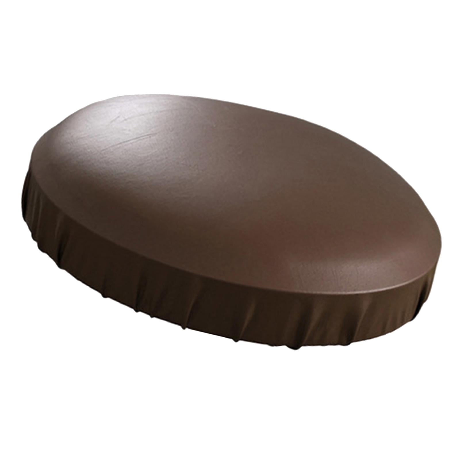 Magideal - Funda Para Taburete, Impermeable, Estirable, Elástica, Pu, Protector Para Silla, Funda Para Taburete, Funda Para Cojín De Asiento, Para Salón, Hogar Y , Marrón