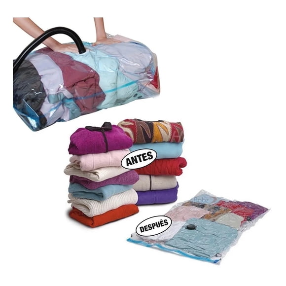 Bolsas Ahorra Espacio 60x80 Cm Pack 12 Unidades Para Ropa Frazadas Y Almohadas FIGOIMPORT