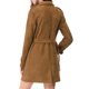 thumbnail image 5 of INSPIRE CHIC Gabardina de Ante Sintético con Solapa de Muesca y Doble Botonadura para Mujer L Marrón, 5 of 8