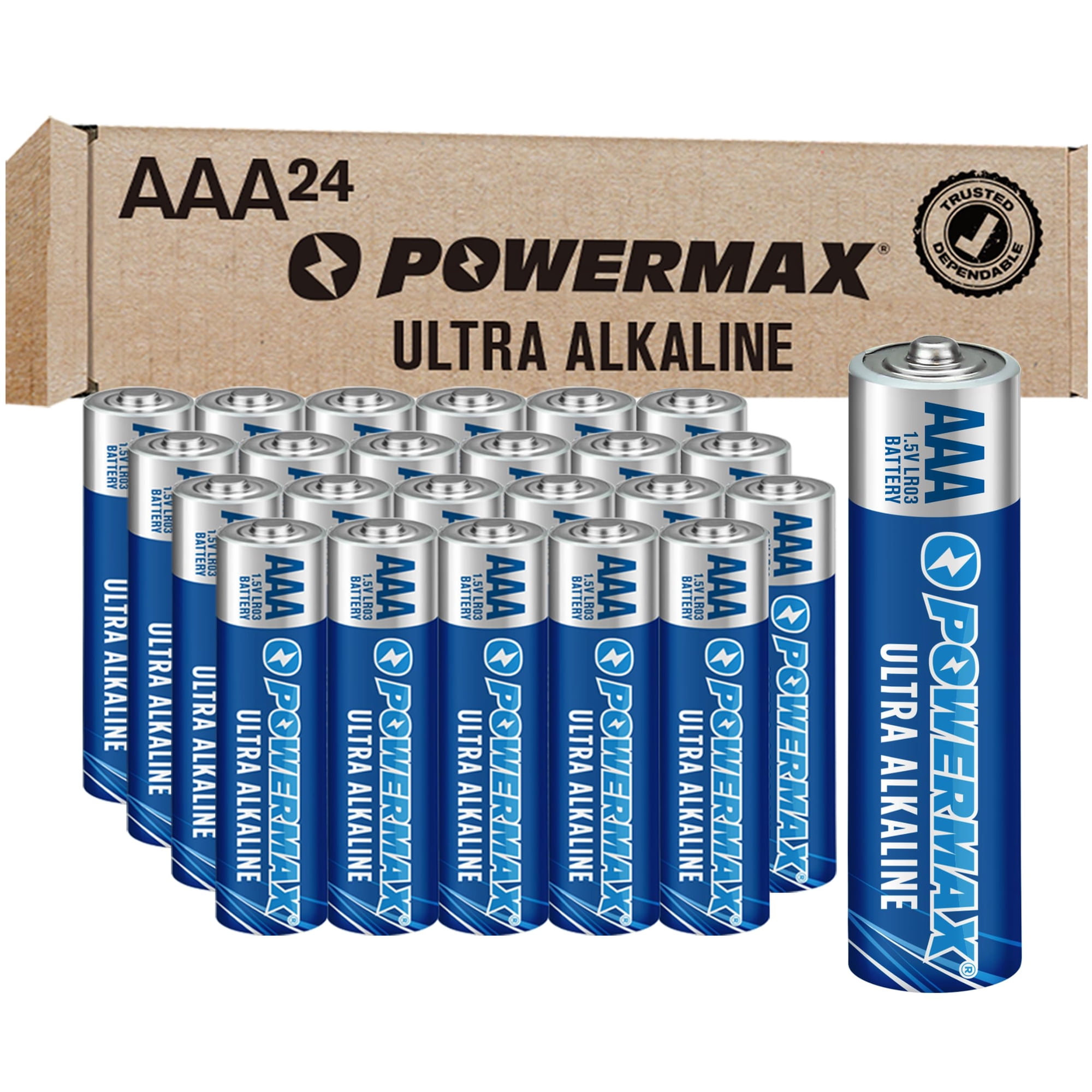 Batería Alcalina Powermax Aaa De 1,5 V, Paquete De 24 Unidades, 10 Años De Vida Útil