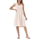 thumbnail image 1 of INSPIRE CHIC Vestido Plisado para Mujer Verano Casual 2025 Sin Mangas Midi Swing Tank Vestido de Sol Cuello en V L Beige, 1 of 6